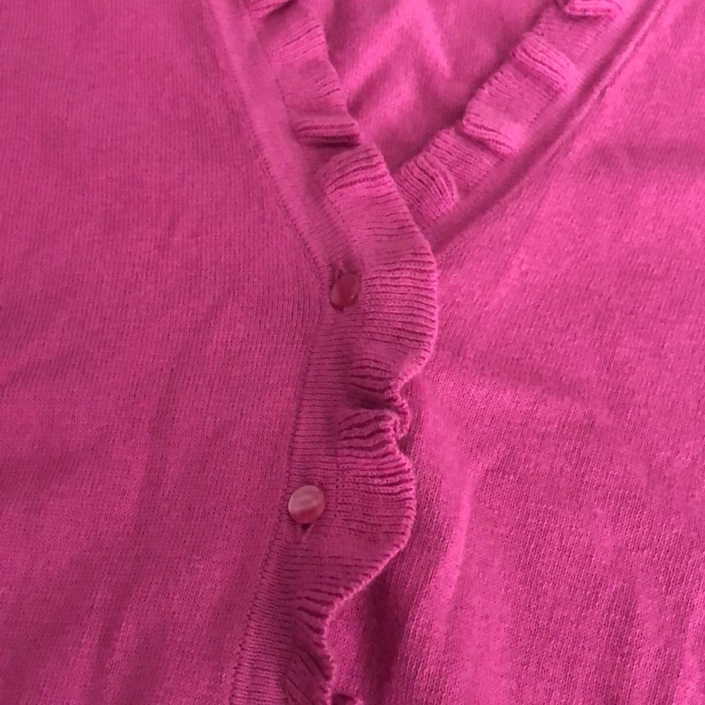 Ann Taylor LOFT Ruffle Cardigan - Picture 3 of 6